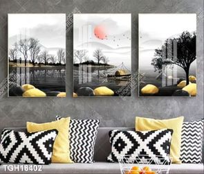 Tranh ghép theo bộ trang trí tường nhà độc đáo
