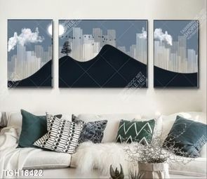 Tranh treo phòng khách đẹp ghép bộ