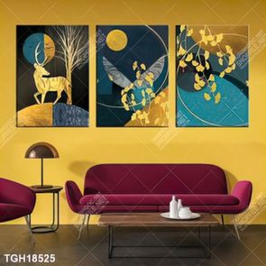 Tranh ghép tôn vẻ đẹp mảng tường trắng