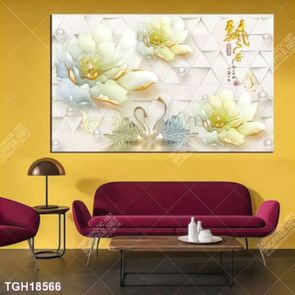 Tranh treo phòng khách đẹp ghép bộ