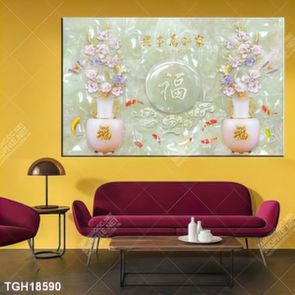 Tranh ghép tôn vẻ đẹp mảng tường trắng