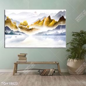 Tranh ghép 3d in vải canvas