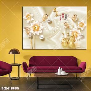 Tranh ghép 3d in vải canvas