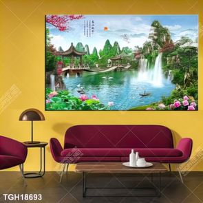 Tranh ghép 3d in vải canvas