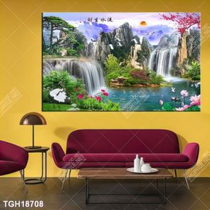 Tranh ghép 3d in vải canvas