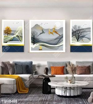 Tranh ghép 3d in vải canvas