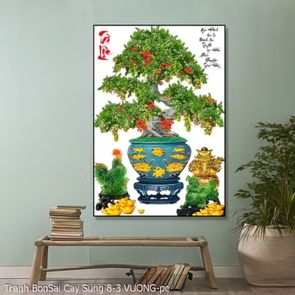 Tranh BonSai Cay Sung 8 3 VUONG