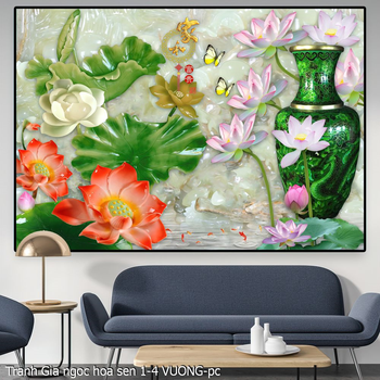 Tranh Gia ngoc hoa sen 1 4 VUONG