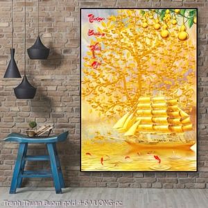 Tranh Thuan Buom gold 4 6 VUONG