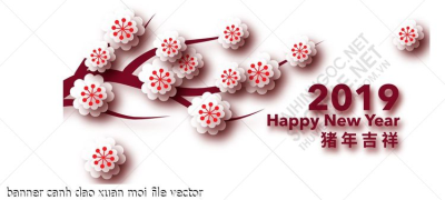 banner canh dao xuan moi file vector