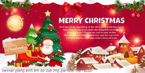 tranh cong giao banner giang sinh am ap cua ong gia noel file vector