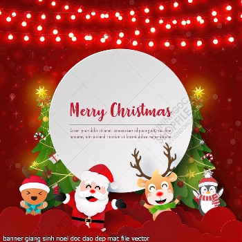 tranh cong giao banner giang sinh noel doc dao dep mat file vector