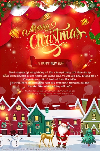 tranh cong giao banner ong gia noel di phat qua ngay giang sinh file vector