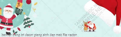tranh cong giao banner trang tri decor giang sinh dep mat file vector