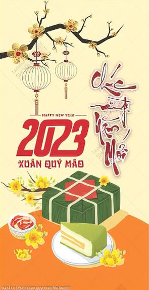 bao li xi 2023 xuan quy mao file vector
