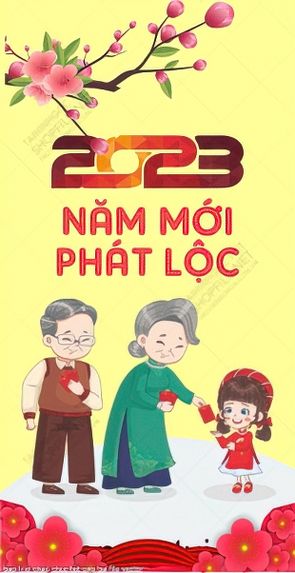 bao li xi chau chuc tet ong ba file vector