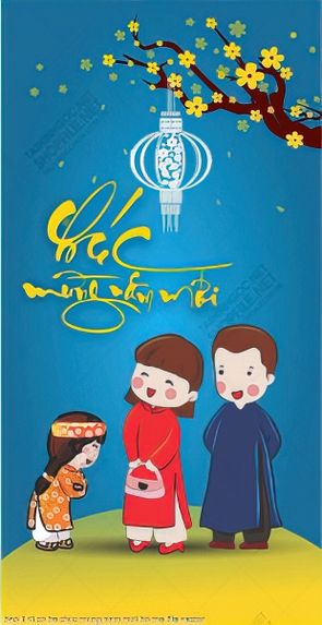 bao li xi co be chuc mung nam moi bo me file vector