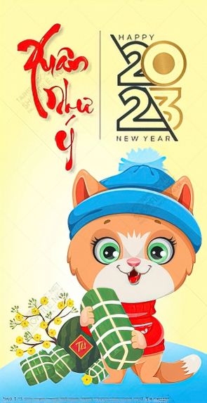 bao li xi con meo vang tet cam banh chung don nam moi file vector