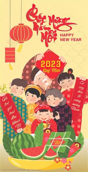 bao li xi nam moi doan vien file vector