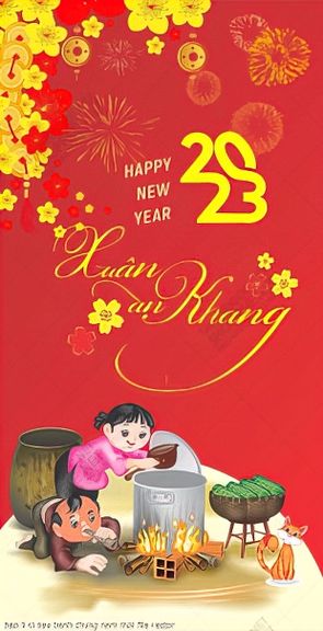 bao li xi nau banh chung nam moi file vector