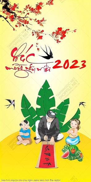 bao li xi ong do cho chu ngay xuan nam moi file vector