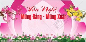 buoi van nghe mung dang mung xuan banner file vector