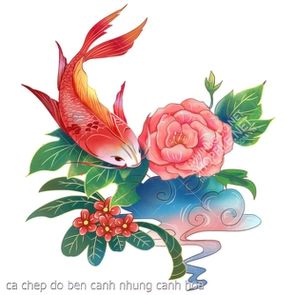 ca chep do ben canh nhung canh hoa