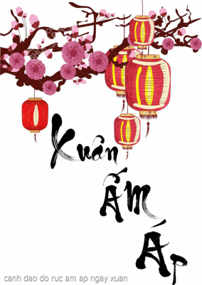 canh dao do ruc am ap ngay xuan