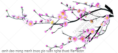 canh dao mong manh truoc gio xuan nghe thuat file vector