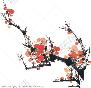 canh dao ngay tet chao xuan file vector