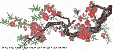 canh dao nghe thuat nam het tet den file vector