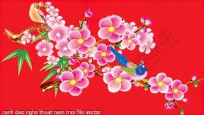 canh dao nghe thuat nam moi file vector