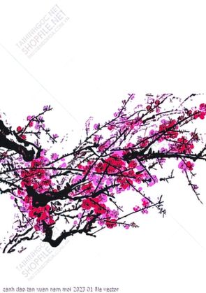 canh dao tan xuan nam moi file vector