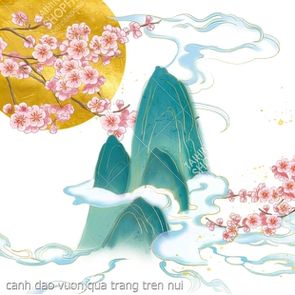 canh dao vuon qua trang tren nui