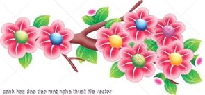 canh hoa dao dep mat nghe thuat file vector