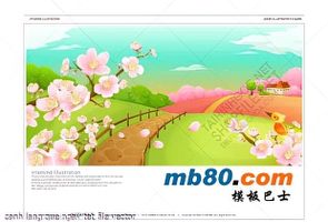 canh lang que ngay tet file vector