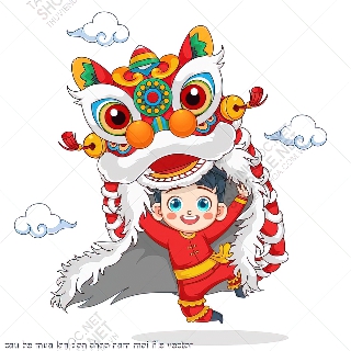 cau be mua lan don chao nam moi file vector