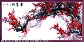 cay deo canh dao ngay xuan nam moi file vector