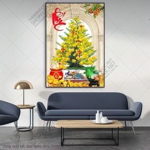 file tranh bonsai chau mai tet dep nam moi