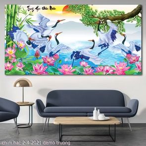 tranh chim cong chim hac 2 4 2021 truong