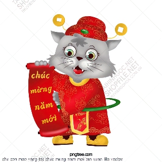 chu con meo vang tet chuc mung nam moi tan xuan file vector