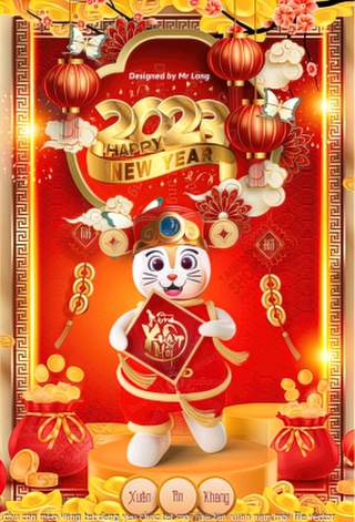 chu con meo vang tet dang yeu chuc tet moi nha tan xuan nam moi file vector