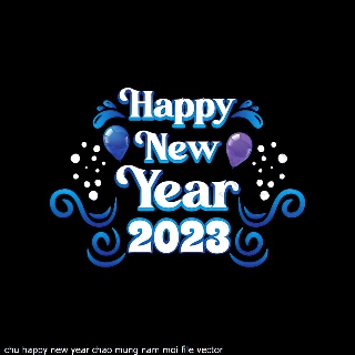 chu happy new year chao mung nam moi file vector