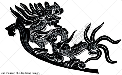 vector cnc chu rong nho den trang