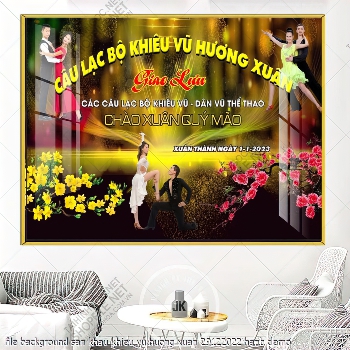 file background san khau khieu vu huong xuan 29122022 hanh