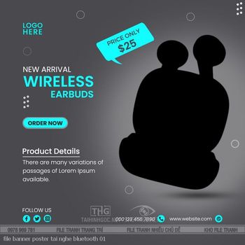 file banner poster tai nghe bluetooth 01