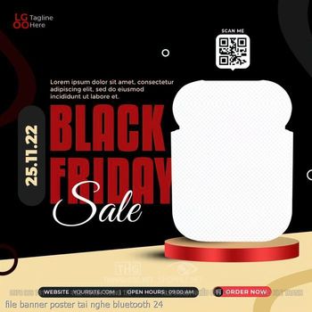 file banner poster tai nghe bluetooth 24