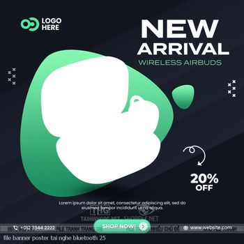 file banner poster tai nghe bluetooth 25
