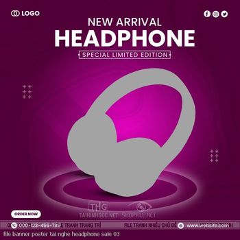 file banner poster tai nghe headphone sale 03