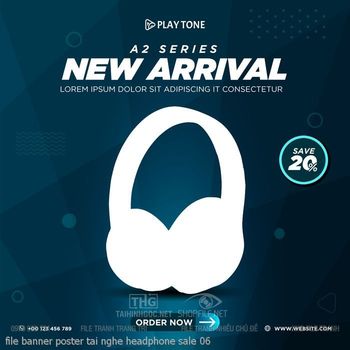 file banner poster tai nghe headphone sale 06